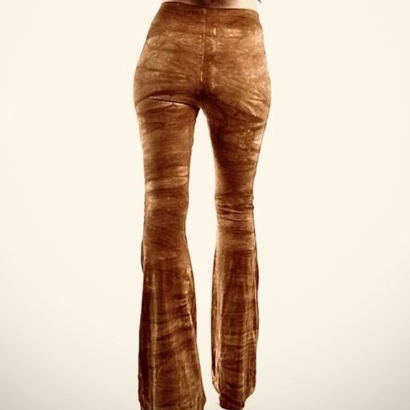 LONG LENGTH Tie Dye Bell Bottoms - High Waisted Tie Dyed Bell Bottoms Boho Style - Picture 8 of 9